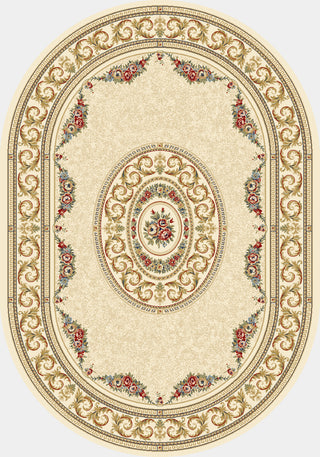 Dynamic Rugs Ancient Garden 57226 Ivory Area Rug Oval Image