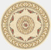 Dynamic Rugs Ancient Garden 57226 Ivory Area Rug Round Shot
