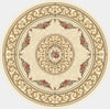 Dynamic Rugs Ancient Garden 57226 Ivory Area Rug Round Shot