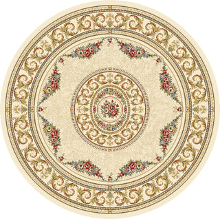 Dynamic Rugs Ancient Garden 57226 Ivory Area Rug Round Image