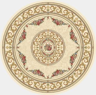 Dynamic Rugs Ancient Garden 57226 Ivory Area Rug Round Image