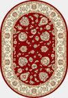 Dynamic Rugs Ancient Garden 57365 Red/Ivory Area Rug Oval Shot