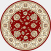 Dynamic Rugs Ancient Garden 57365 Red/Ivory Area Rug Round Shot