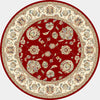 Dynamic Rugs Ancient Garden 57365 Red/Ivory Area Rug Round Shot