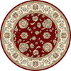 Dynamic Rugs Ancient Garden 57365 Red/Ivory Area Rug Round Image