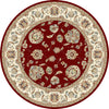 Dynamic Rugs Ancient Garden 57365 Red/Ivory Area Rug Round Image