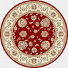 Dynamic Rugs Ancient Garden 57365 Red/Ivory Area Rug Round Image
