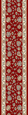 Dynamic Rugs Ancient Garden 57365 Red/Ivory Area Rug Roll Runner Image