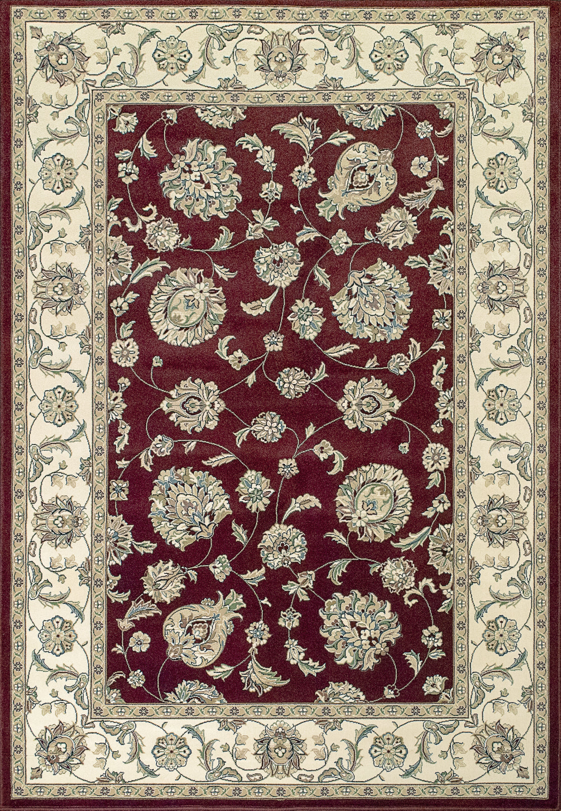 Dynamic Rugs Ancient Garden 57365 Red/Ivory Area Rug main image