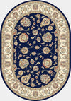 Dynamic Rugs Ancient Garden 57365 Blue/Ivory Area Rug Oval Shot