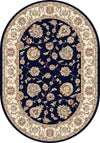 Dynamic Rugs Ancient Garden 57365 Blue/Ivory Area Rug Oval Image