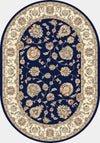 Dynamic Rugs Ancient Garden 57365 Blue/Ivory Area Rug Oval Image