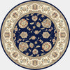 Dynamic Rugs Ancient Garden 57365 Blue/Ivory Area Rug Round Image