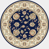Dynamic Rugs Ancient Garden 57365 Blue/Ivory Area Rug Round Image