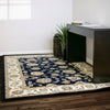 Dynamic Rugs Ancient Garden 57365 Blue/Ivory Area Rug Lifestyle Image Feature