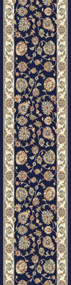 Dynamic Rugs Ancient Garden 57365 Blue/Ivory Area Rug Roll Runner Image
