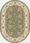Dynamic Rugs Ancient Garden 57365 Green/Ivory Area Rug Oval Shot