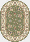 Dynamic Rugs Ancient Garden 57365 Green/Ivory Area Rug Oval Image
