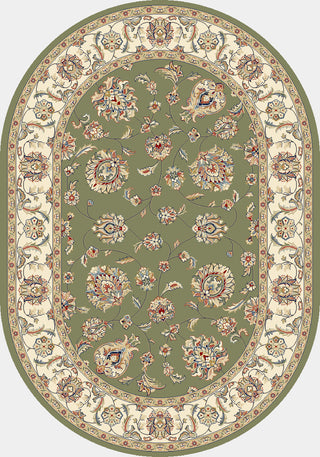 Dynamic Rugs Ancient Garden 57365 Green/Ivory Area Rug Oval Image