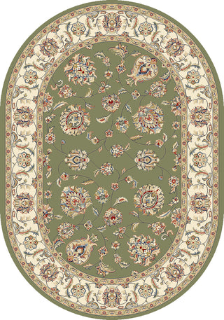 Dynamic Rugs Ancient Garden 57365 Green/Ivory Area Rug Oval Image