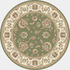 Dynamic Rugs Ancient Garden 57365 Green/Ivory Area Rug Round Shot