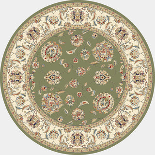 Dynamic Rugs Ancient Garden 57365 Green/Ivory Area Rug Round Shot