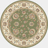 Dynamic Rugs Ancient Garden 57365 Green/Ivory Area Rug Round Image