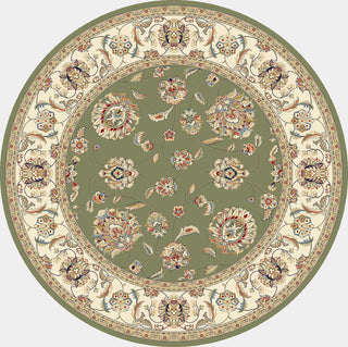 Dynamic Rugs Ancient Garden 57365 Green/Ivory Area Rug Round Image