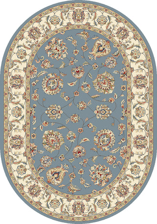 Dynamic Rugs Ancient Garden 57365 Light Blue/Ivory Area Rug Oval Image