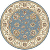 Dynamic Rugs Ancient Garden 57365 Light Blue/Ivory Area Rug Round Image