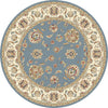 Dynamic Rugs Ancient Garden 57365 Light Blue/Ivory Area Rug Round Image