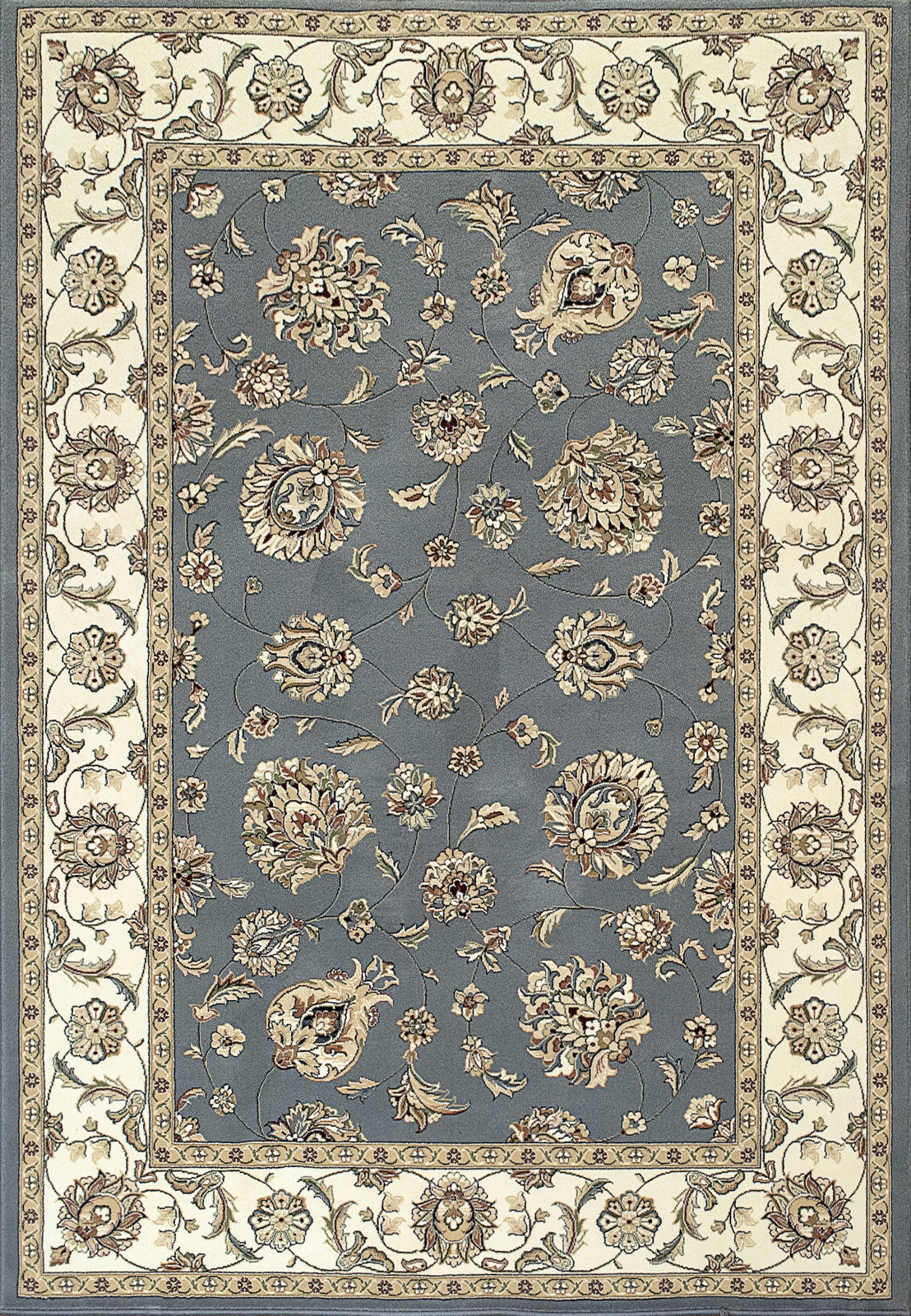 Dynamic Rugs Ancient Garden 57365 Light Blue/Ivory Area Rug main image