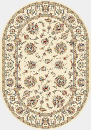 Dynamic Rugs Ancient Garden 57365 Ivory Area Rug Oval Shot