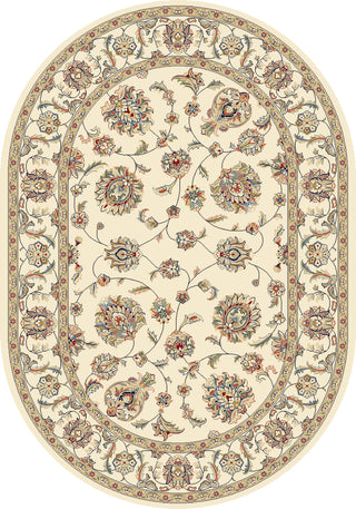 Dynamic Rugs Ancient Garden 57365 Ivory Area Rug Oval Image