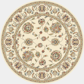 Dynamic Rugs Ancient Garden 57365 Ivory Area Rug Round Shot