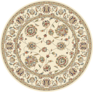 Dynamic Rugs Ancient Garden 57365 Ivory Area Rug Round Image