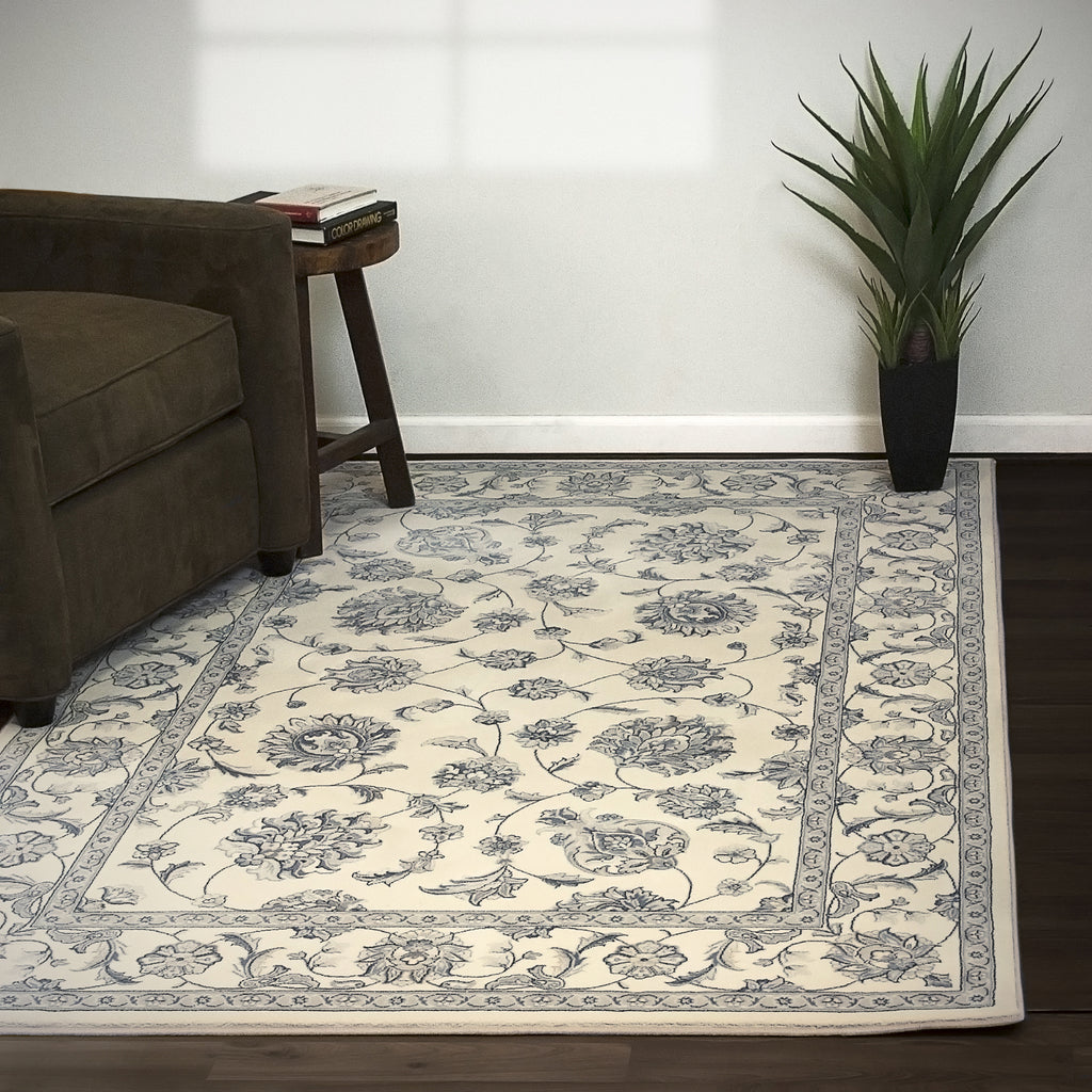 Dynamic Rugs Ancient Garden 57365 Cream Area Rug Lifestyle Image Feature
