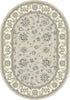 Dynamic Rugs Ancient Garden 57365 Soft Grey/Cream Area Rug Oval Shot