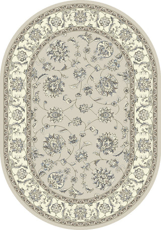 Dynamic Rugs Ancient Garden 57365 Soft Grey/Cream Area Rug Oval Shot