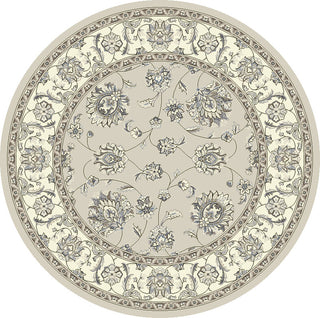 Dynamic Rugs Ancient Garden 57365 Soft Grey/Cream Area Rug Round Shot