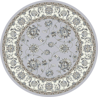 Dynamic Rugs Ancient Garden 57365 Soft Grey/Cream Area Rug Round Image