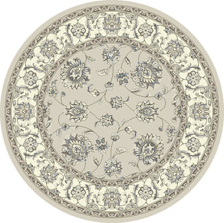 Dynamic Rugs Ancient Garden 57365 Soft Grey/Cream Area Rug Round Image