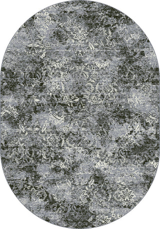 Dynamic Rugs Ancient Garden 57558 Steel Blue/Cream Area Rug Oval Image