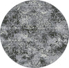 Dynamic Rugs Ancient Garden 57558 Steel Blue/Cream Area Rug Round Shot