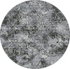 Dynamic Rugs Ancient Garden 57558 Steel Blue/Cream Area Rug Round Image