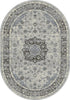 Dynamic Rugs Ancient Garden 57559 Silver/Grey Area Rug Oval Shot