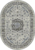 Dynamic Rugs Ancient Garden 57559 Silver/Grey Area Rug Oval Image