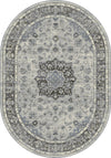 Dynamic Rugs Ancient Garden 57559 Silver/Grey Area Rug Oval Image