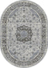 Dynamic Rugs Ancient Garden 57559 Silver/Grey Area Rug Oval Image