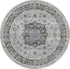 Dynamic Rugs Ancient Garden 57559 Silver/Grey Area Rug Round Image